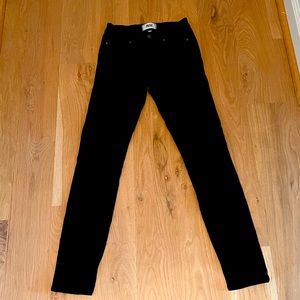 Paige black skinny jeans size 24